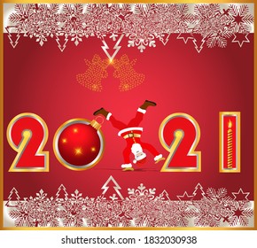 Christmas and New Year 2021 Concept; Santa Claus.