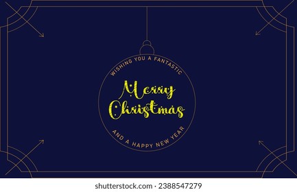 Christmas and New Year 2024 greeting card. Vector illustration graphic and web design, social media banner