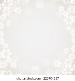 Christmas and New Year abstract background with snowflakes