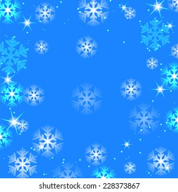 Christmas and New Year abstract background with snowflakes 