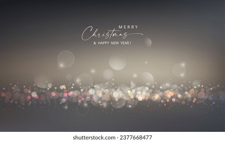Christmas and New Year abstract background. Winter Bokeh Background. Luxury holiday banner. Christmas glitter lights and sparks