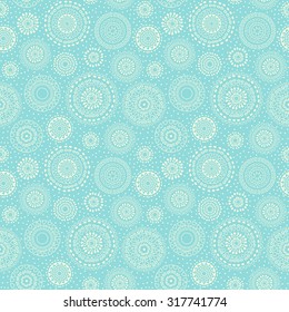 Christmas and new year abstract geometric snowflakes background. Vector seamless pattern.