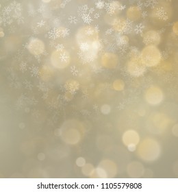 Christmas and New Year abstract gold bokeh background. EPS 10