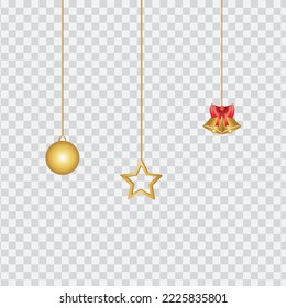 christmas and new year accessories set illustration vector design