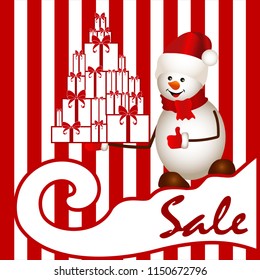 Christmas and New Year. Advertising banner.Banner with the text of the sale. Christmas sale. Christmas tree.