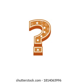 Christmas or New Year alphabet cookies set with glaze vector illustration. Isolated textured letters on white background. EPS