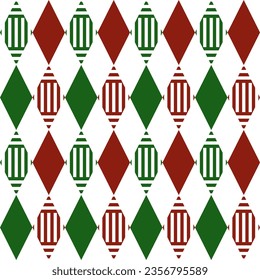 Christmas and new year Argyle plaid. Scottish pattern in white, red and green rhombuses. Seamless dagger pattern vector background green red pattern for plaid fabric decoration