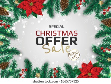 Christmas and New Year background. Conical Abstract Christmas Trees, Christmas balls, snowflakes. Greeting card, banner, headers, website, poster.