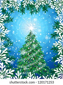 Christmas (New Year)  background. EPS 8 Vector illustration.