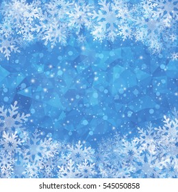 Christmas and New Year background. Falling snow texture