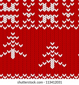 Christmas and New Year background. Folklore seamless pattern