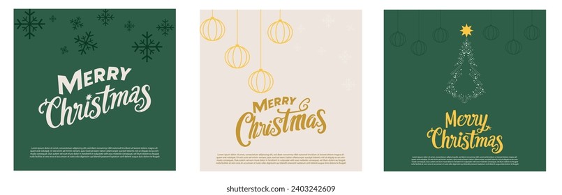 Christmas and New Year background. Glass Balls hanging on ribbon. Bright Winter holiday composition. Greeting card, banner, poster.