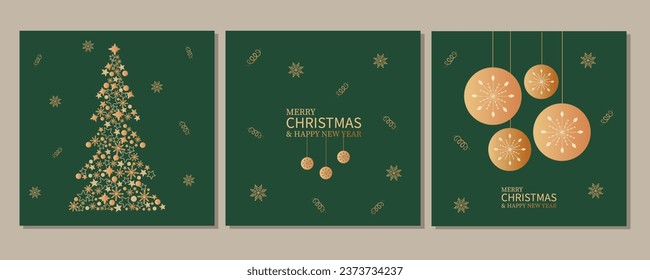 Christmas and New Year background. Greeting card, web banner. Realistic gift box, Christmas wreath, Christmas tree toy. Tinsel, falling decorative objects. Christmas xmas. Vector illustration, EPS 10