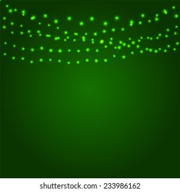 Christmas and New Year Background with Luminous Garland Vector Illustration EPS10