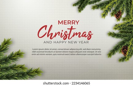 Antecedentes de Navidad y Año Nuevo.  abeto de pino, cono de pino , vacaciones de invierno . Tarjeta de saludo, cartel, afiche