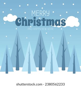 Christmas or New Year background, postcard. Vector illustration
