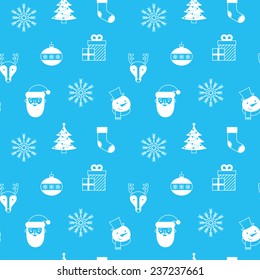 Christmas and New Year background. Seamless pattern for holiday design.