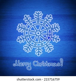 Christmas and New year background with snowflake Vector illustration. Eps10.