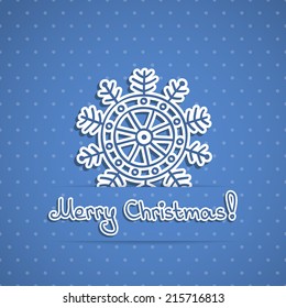Christmas and New year background with snowflake Vector illustration. Eps10.