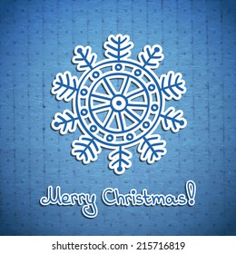 Christmas and New year background with snowflake Vector illustration. Eps10.