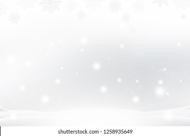 Christmas and New Year background with snowflakes and light effects on a blue background. Flat vector illustration EPS10.