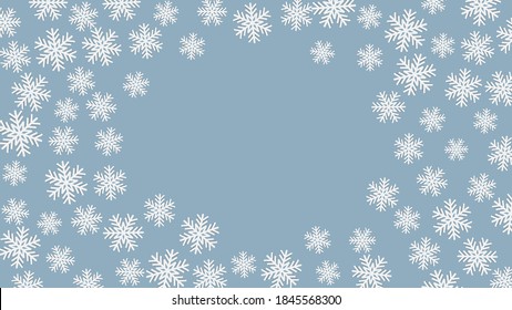 Christmas and New Year background with snowflakes. Abstract vector background
