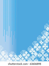 christmas and new year background with snowflakes and space for text