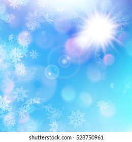 Christmas or New Year background - sunny day. EPS 10 vector file included