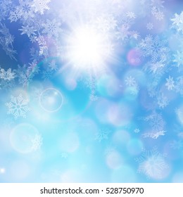 Christmas or New Year background - sunny day. EPS 10 vector file included