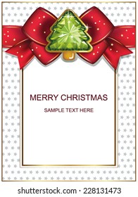 Christmas and New Year. Christmas background with Christmas tree. Vector illustration.