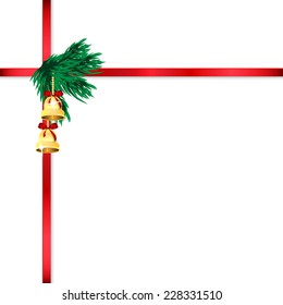 Christmas and New Year background with Christmas tree and Christmas decorations