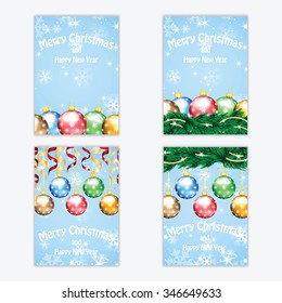Christmas and New Year background with Christmas tree and Christmas decorations .Poster for  New Year with  Christmas decorations .Cards for Christmas and New Year standard size.Postcards.