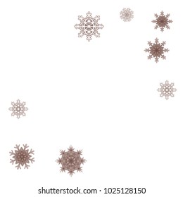 Christmas and New Year background vector with falling snowflakes. The effect of decorating snowflakes. Winter vacation. Well suited for a Christmas card, banner or poster. EPS 10