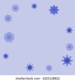 Christmas and New Year background vector with falling snowflakes. The effect of decorating snowflakes. Winter vacation. Well suited for a Christmas card, banner or poster. EPS 10
