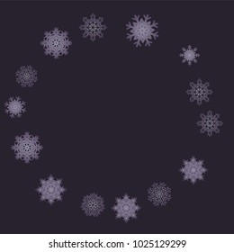 Christmas and New Year background vector with falling snowflakes. The effect of decorating snowflakes. Winter vacation. Well suited for a Christmas card, banner or poster. EPS 10