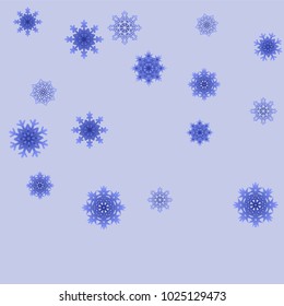 Christmas and New Year background vector with falling snowflakes. The effect of decorating snowflakes. Winter vacation. Well suited for a Christmas card, banner or poster. EPS 10