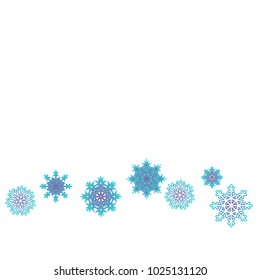 Christmas and New Year background vector with falling snowflakes. The effect of decorating snowflakes. Winter vacation. Well suited for a Christmas card, banner or poster. EPS 10