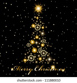 Christmas and New Year background. Vector illustration. EPS 10 with transparency.