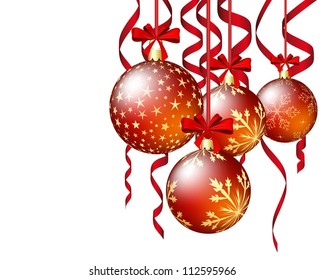 Christmas and New Year background. Vector illustration. EPS 10 with transparency.