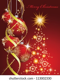 Christmas and New Year background. Vector illustration. EPS 10 with transparency.