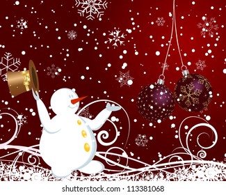 Christmas and New Year background. Vector illustration