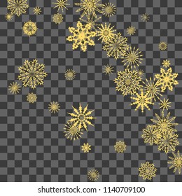 Christmas and New Year background vector with falling snowflakes. The effect of decorating snowflakes. Winter vacation. Well suited for a Christmas card, banner or poster. EPS 10