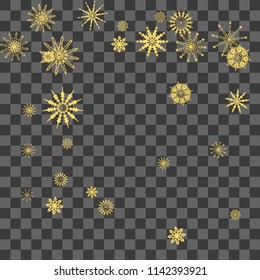 Christmas and New Year background vector with falling snowflakes. The effect of decorating snowflakes. Winter vacation. Well suited for a Christmas card, banner or poster. EPS 10