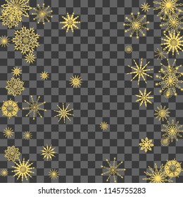 Christmas and New Year background vector with falling snowflakes. The effect of decorating snowflakes. Winter vacation. Well suited for a Christmas card, banner or poster. EPS 10