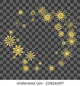 Christmas and New Year background vector with falling snowflakes. The effect of decorating snowflakes. Winter vacation. Well suited for a Christmas card, banner or poster. EPS 10