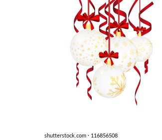 Christmas and New Year background. Vector illustration. EPS 10 with transparency.