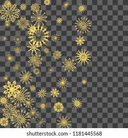 Christmas and New Year background vector with falling snowflakes. The effect of decorating snowflakes. Winter vacation. Well suited for a Christmas card, banner or poster. EPS 10