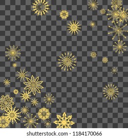 Christmas and New Year background vector with falling snowflakes. The effect of decorating snowflakes. Winter vacation. Well suited for a Christmas card, banner or poster. EPS 10