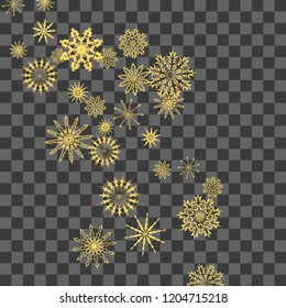 Christmas and New Year background vector with falling snowflakes. The effect of decorating snowflakes. Winter vacation. Well suited for a Christmas card, banner or poster. EPS 10