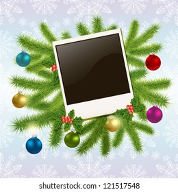 Christmas and New Year background. Vector illustration